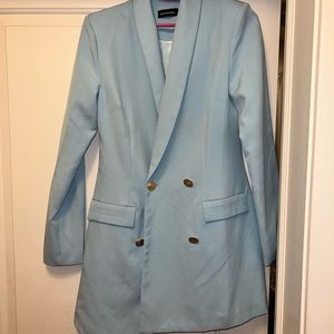 Blue blazer dress